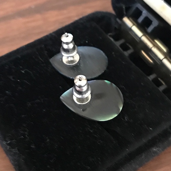 Teardrop Stud Earrings in Shell - Picture 3 of 6